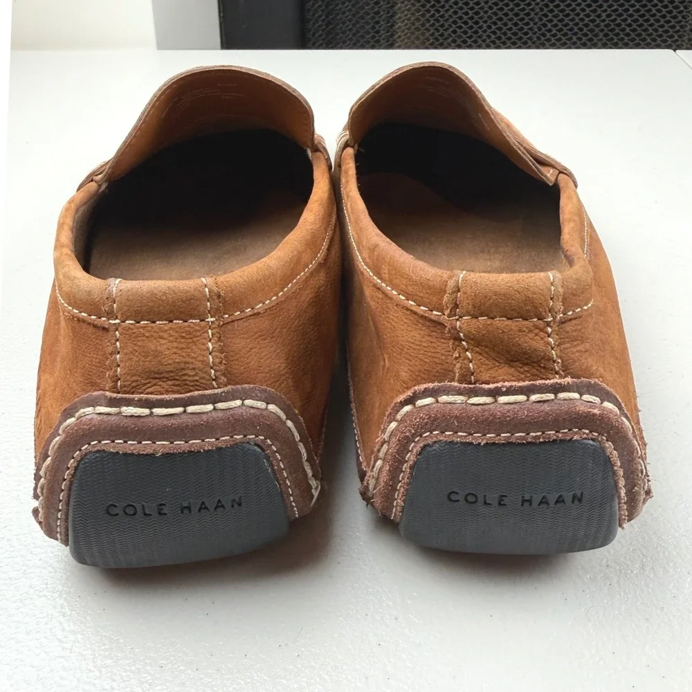 Cole Haan Mens Gunnison Driver C30966 British Tan Leather Penny Loafers 9.5M